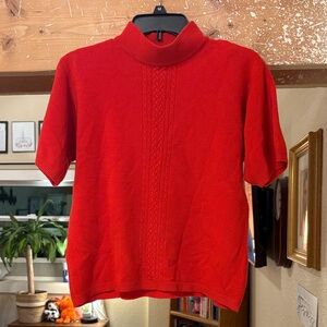 Norton McNaughton Red Cowl Neck Sweater
